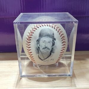 McDonald's Cream and Red Baseball Display Case